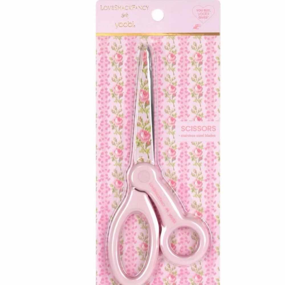 LoveShackFancy Pink Floral Office Scissors